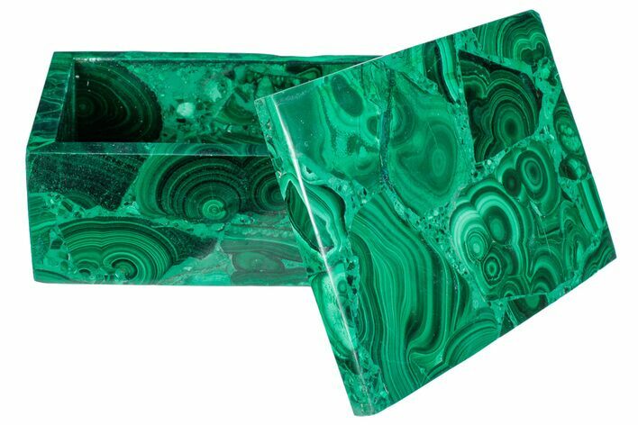 Wide Malachite Jewelry Box - Congo #263284